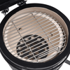 2-in-1 Ceramic Kamado BBQ Grill Smoker - 56 cm Black, Discover versatile outdoor cooking with the 2-in-1 Kamado BBQ Grill Smoker. Grill, bake, smoke, and keep food warm with this ceramic 56 cm grill.