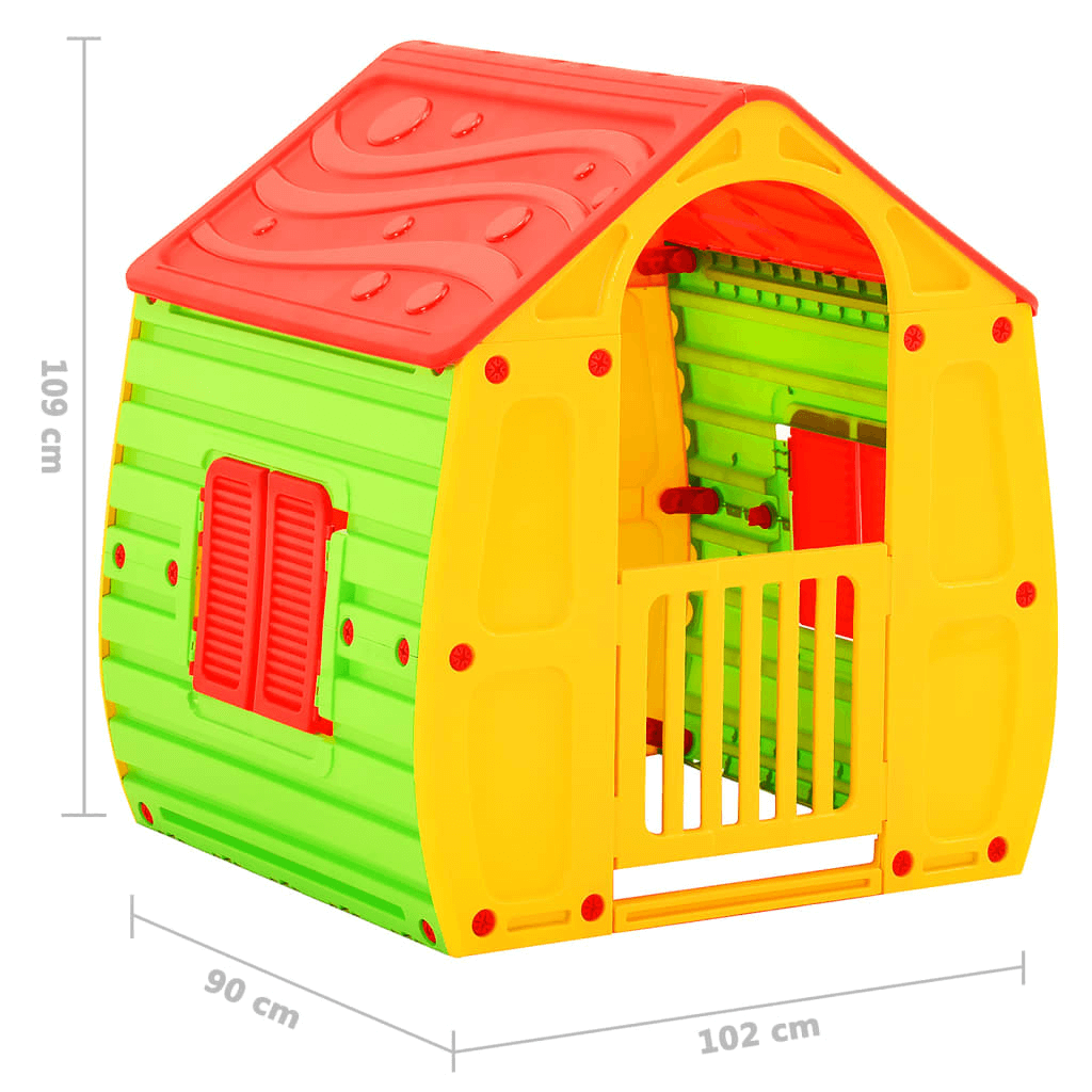 Colorful Kids Playhouse - Indoor & Outdoor Fun, Spark creativity with this vibrant playhouse, perfect for imaginative role-playing indoors and outdoors. Endless fun for your child!