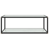 Stylish vidaXL Coffee Table in White - Modern & Durable, Elevate your decor with the vidaXL Coffee Table in White. Featuring a modern 2-layer design and tempered glass, it's elegant and functional.