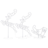 Festive LED Flying Reindeer & Sleigh Decoration, Illuminate your holiday with our Acrylic Christmas Flying Reindeer & Sleigh! Durable, elegant, and perfect for spreading festive cheer.