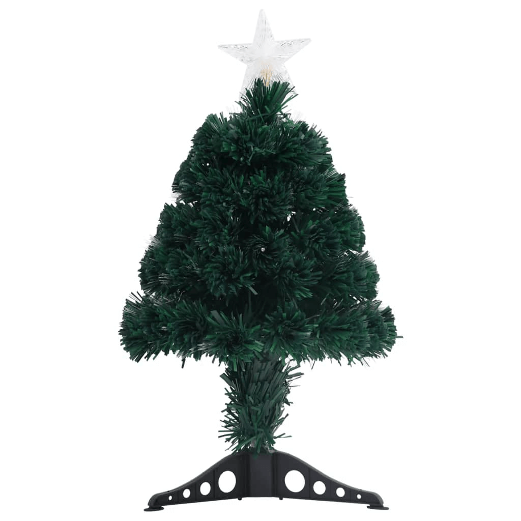 64 cm Pre-lit Fibre Optic Christmas Tree, This 64 cm artificial Christmas tree features lifelike branches and LED lights, creating a beautiful centerpiece for your holidays.