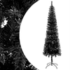 Slim Black Christmas Tree 210 cm - Elegant Decor, Elevate your holiday decor with this chic, realistic black Christmas tree. Perfect as a unique festive centerpiece.