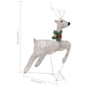 Gold Reindeer & Sleigh Christmas Decoration - 100 LEDs, Enchant your home with a Gold Reindeer & Sleigh Christmas Decoration. For indoor & outdoor use, featuring 100 warm white LEDs. Weather-resistant & festive!