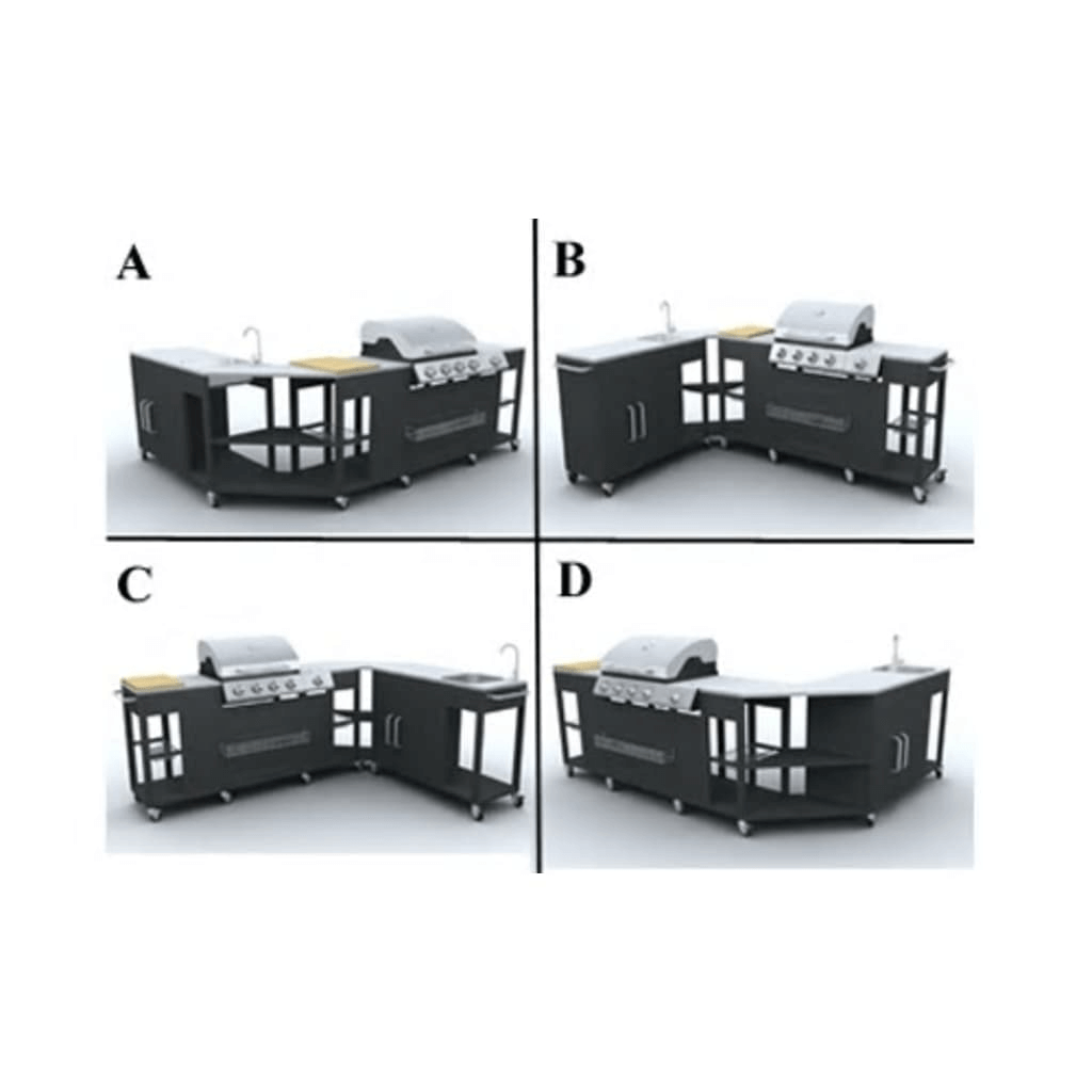 Outdoor Kitchen BBQ Missouri - 4 Burner Gas Grill Elevate your outdoor cooking with the Missouri 4-burner gas barbecue. Stainless steel durability meets culinary versatility for perfect grilling.