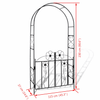 Elegant Garden Arch Door with Flower Detailing - Perfect for Roses and Climbing Plants