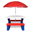 Kids' Picnic Table with Parasol - Outdoor Fun, Transform your garden with our colorful kids' picnic table set, perfect for outdoor picnics and play. Complete with benches and parasol.