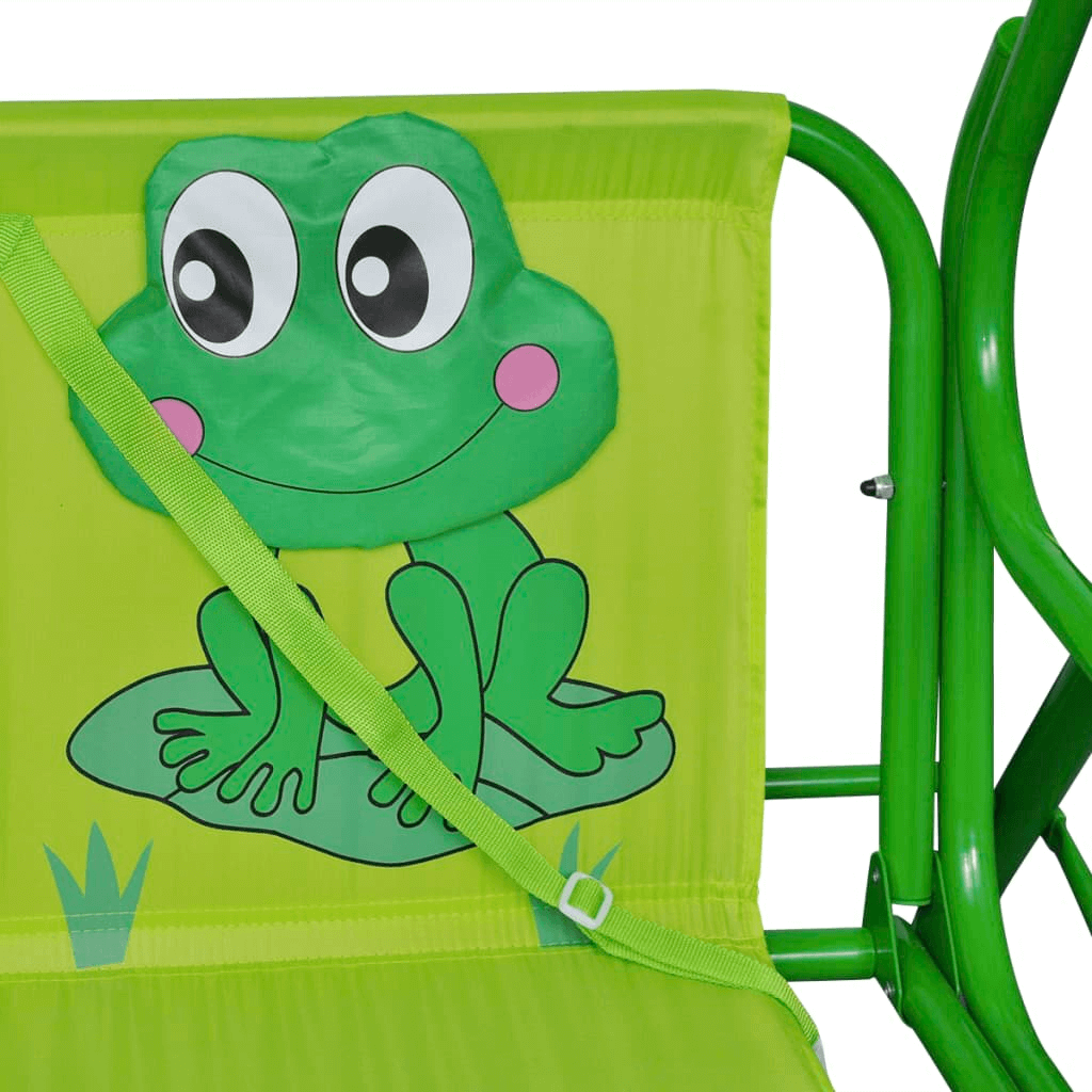 Kids Swing Seat with Canopy - Easy Assembly, Transform your outdoor space with the Kids Swing Seat Green. Sturdy steel frame, simple assembly, endless fun for children.