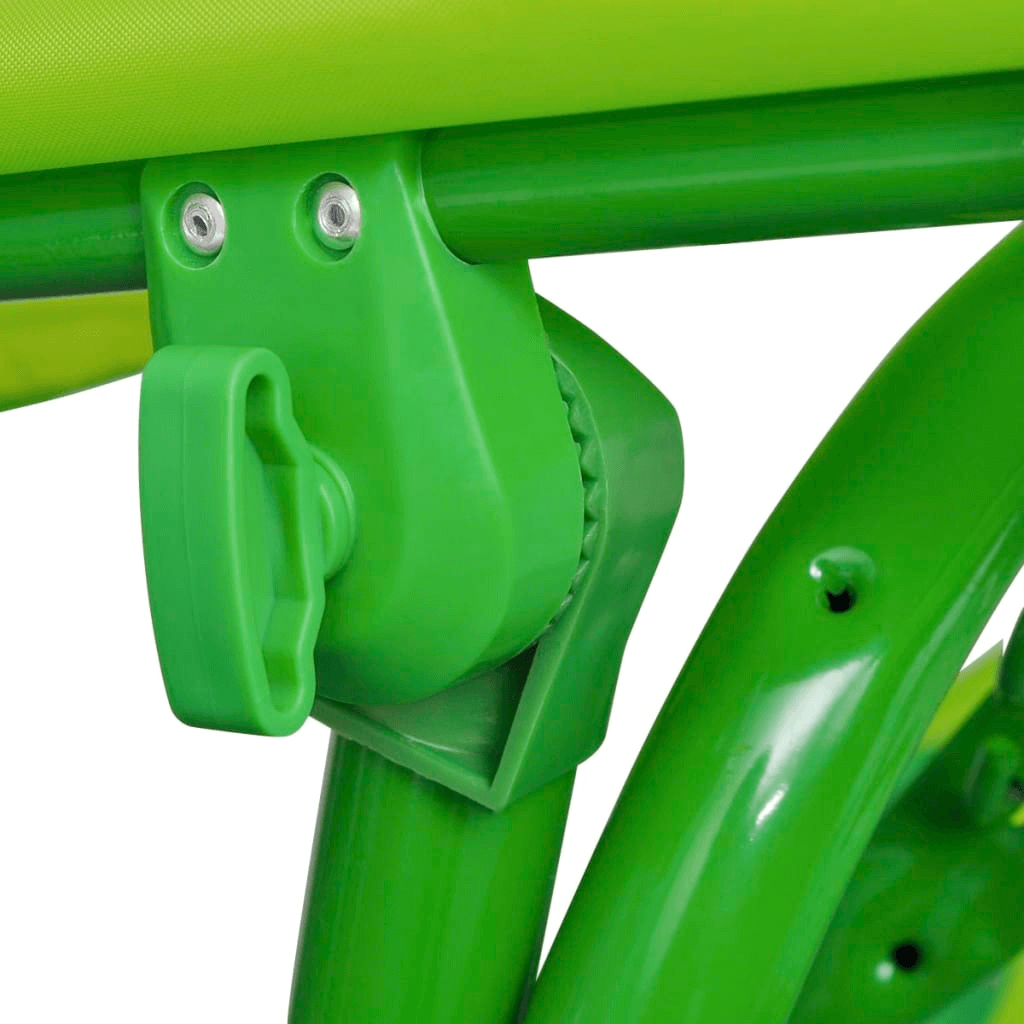 Kids Swing Seat with Canopy - Easy Assembly, Transform your outdoor space with the Kids Swing Seat Green. Sturdy steel frame, simple assembly, endless fun for children.