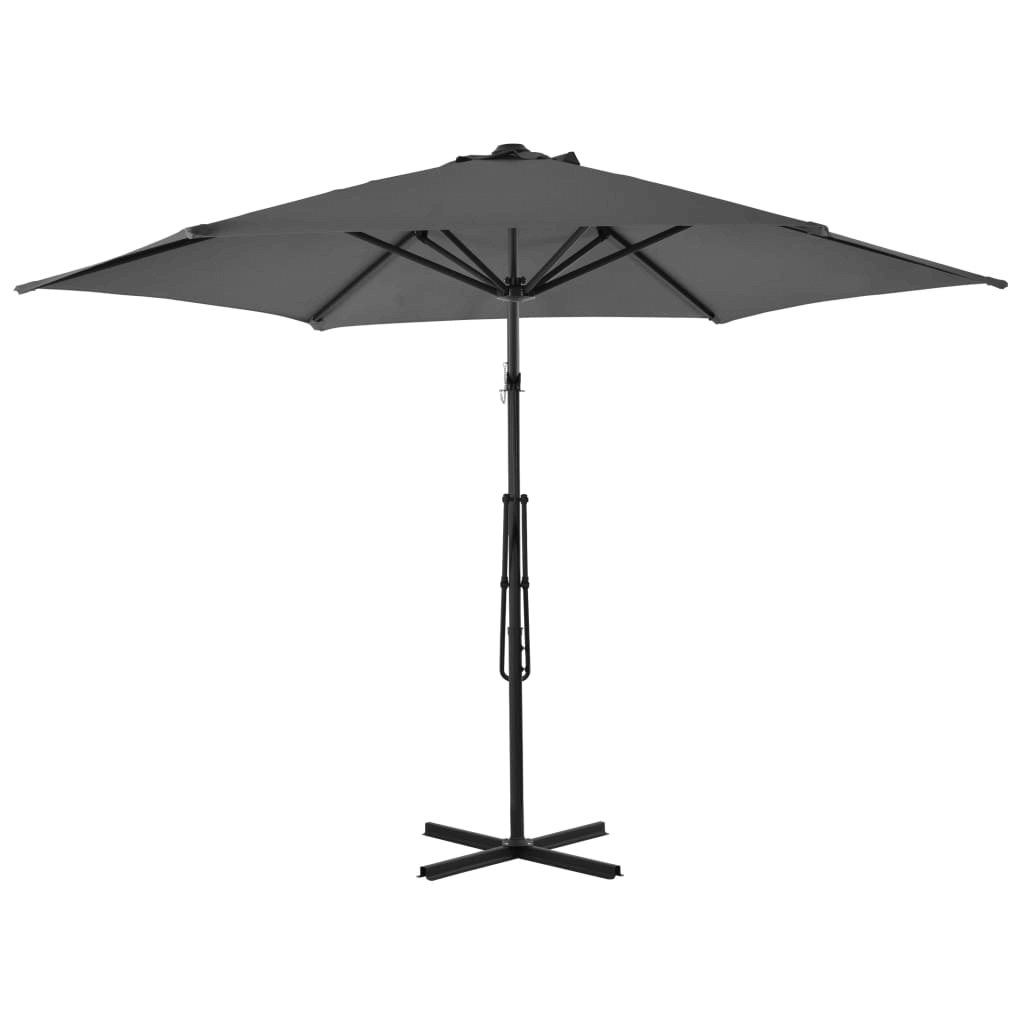 vidaXL Outdoor Parasol 300 cm - UV & Fade Resistant Shield against UV rays with our Anthracite vidaXL Outdoor Parasol. Durable steel pole, anti-fade polyester canopy for your perfect shade.