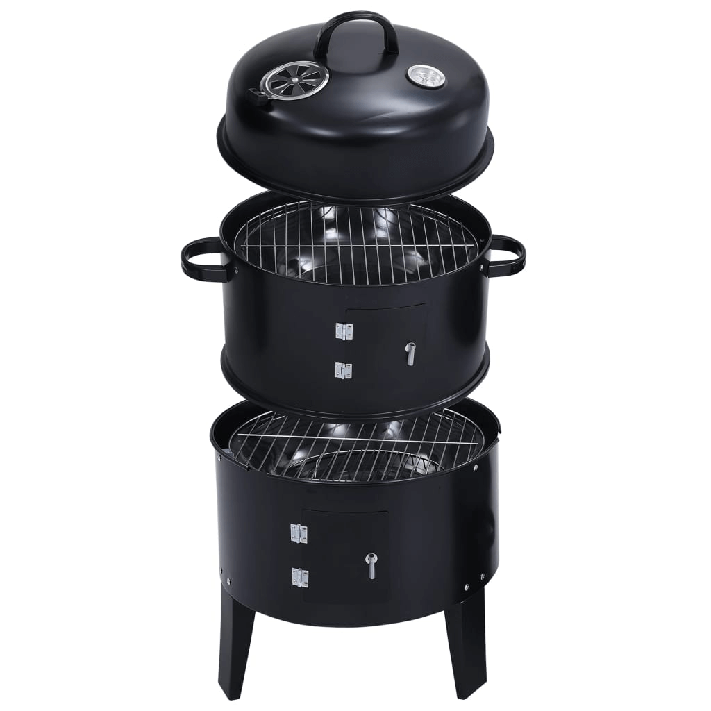 3-in-1 Charcoal Smoker BBQ for All Your Outdoor Needs, Explore the versatility of vidaXL's 3-in-1 Charcoal Smoker BBQ Grill. Perfect for grilling, cooking & smoking. Make every outdoor event memorable.