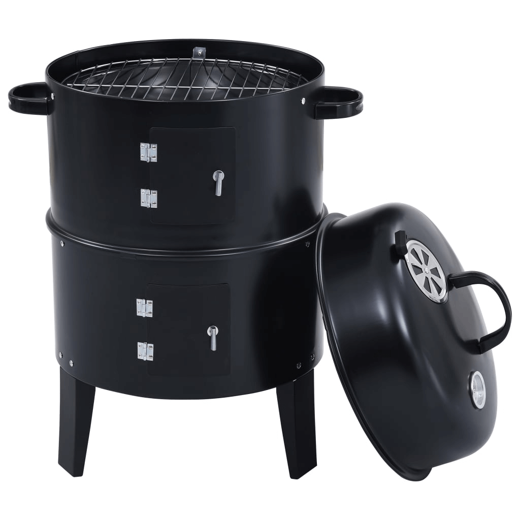 3-in-1 Charcoal Smoker BBQ for All Your Outdoor Needs, Explore the versatility of vidaXL's 3-in-1 Charcoal Smoker BBQ Grill. Perfect for grilling, cooking & smoking. Make every outdoor event memorable.