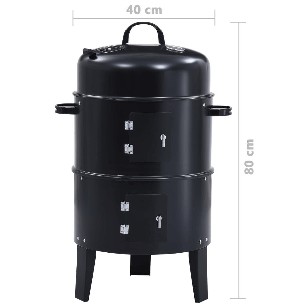 3-in-1 Charcoal Smoker BBQ for All Your Outdoor Needs, Explore the versatility of vidaXL's 3-in-1 Charcoal Smoker BBQ Grill. Perfect for grilling, cooking & smoking. Make every outdoor event memorable.