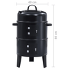 3-in-1 Charcoal Smoker BBQ for All Your Outdoor Needs, Explore the versatility of vidaXL's 3-in-1 Charcoal Smoker BBQ Grill. Perfect for grilling, cooking & smoking. Make every outdoor event memorable.