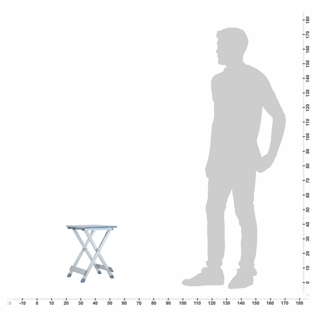 Compact Camping Stool - Versatile & Durable Elevate camping with the vidaXL Aluminium Stool. Perfect as a stool, side table, or footrest. Sturdy, durable, and folds for convenience.