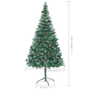 Realistic 210 cm Artificial Christmas Tree, Elevate your festive decor with our 210 cm Artificial Christmas Tree, featuring realistic pinecones and eco-friendly design. Perfect for a merry Christmas!