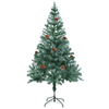 Frosted 150cm Christmas Tree with Pinecones, Bring winter magic indoors with our 150 cm Frosted Christmas Tree featuring snowy tips and pinecones. Perfect for a cozy festive atmosphere!