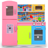 Kids' Play Kitchen - Realistic Interactive Set, Spark creativity with a vibrant kids' play kitchen. Features realistic appliances, boosting fun and skills. Perfect for mini chefs!