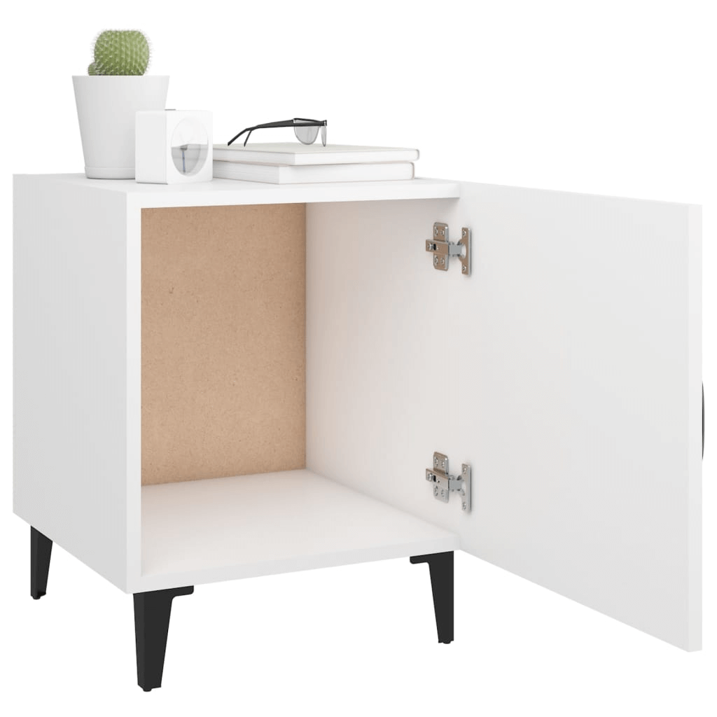 White Bedside Cabinet | Durable Engineered Wood, Discover our White Bedside Cabinet made of engineered wood. Offering ample storage and elegant design, it's durable, moisture-resistant, and easy to maintain.