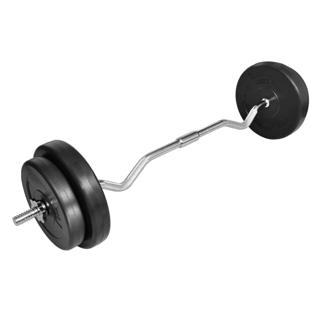 Curl Bar with Weights 30kg - Enhance Your Home Workouts