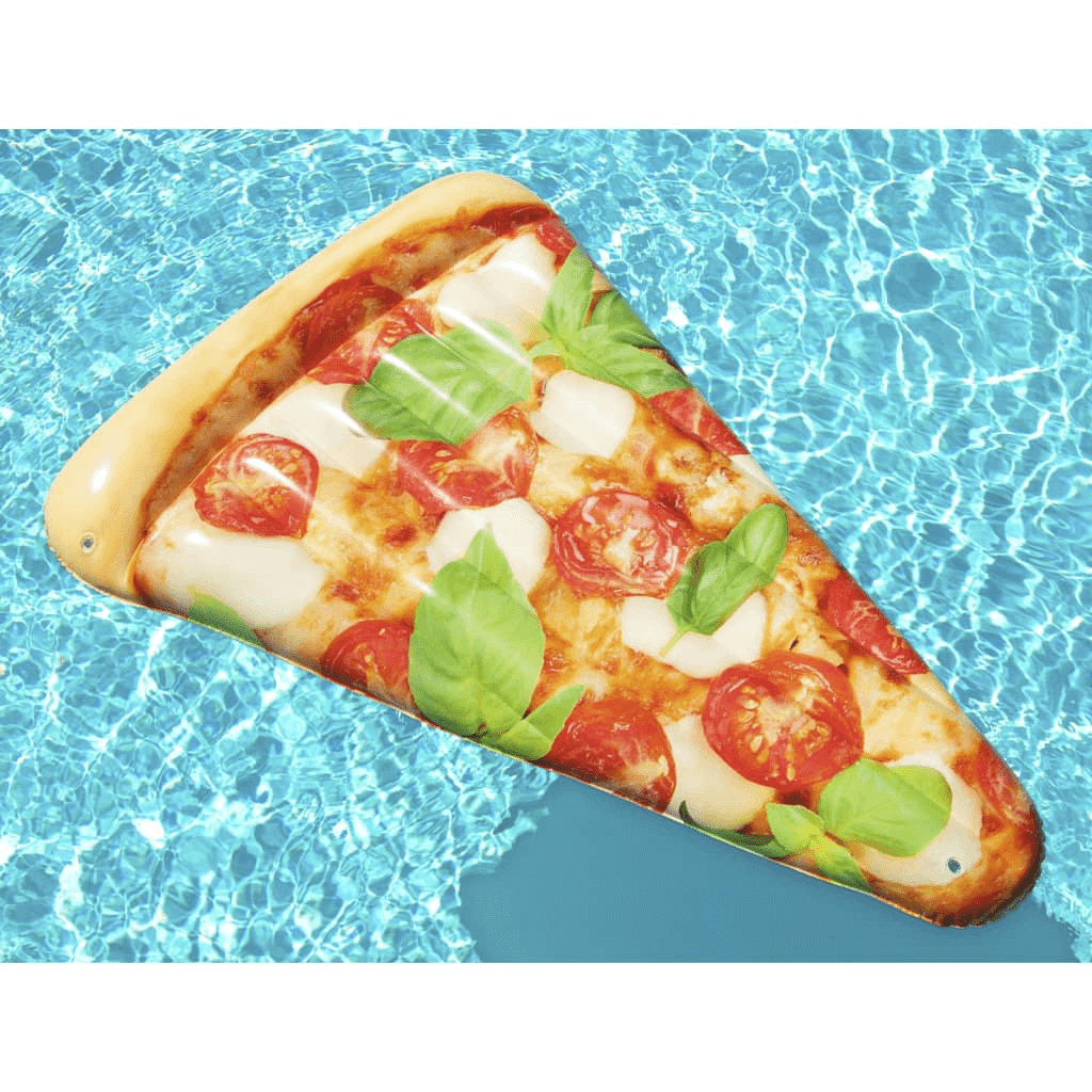 Pizza Party Floating Lounger - 188x130 cm Pool Raft, Experience ultimate relaxation with the vibrant Pizza Party Floating Lounger. Perfect for summer parties, durable, and fun!