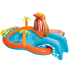 Lava Lagoon Play Centre - Backyard Water Fun, Transform your backyard with the Lava Lagoon Play Centre. Easy setup, 208L capacity, vibrant features like palm trees and ball ramp for endless summer fun!