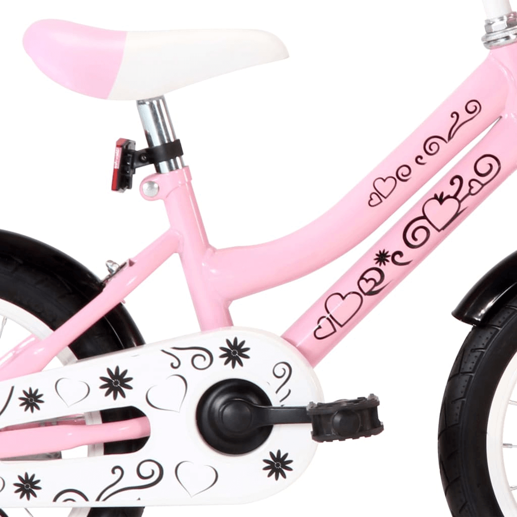 Kids Bike with Front Carrier 14 inch White and Pink Give Your Child the Perfect Gift with the Kids Bike Riding a bike is a classic childhood experience, and the Kids Bike with Front Carrier is the perfect gift.