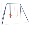 3-Seat Steel Swing Set - Outdoor Fun for Kids Spark joy with a vidaXL 3-Seat Swing Set. Durable steel, exciting see-saw & swing for endless outdoor play. Perfect for active kids!