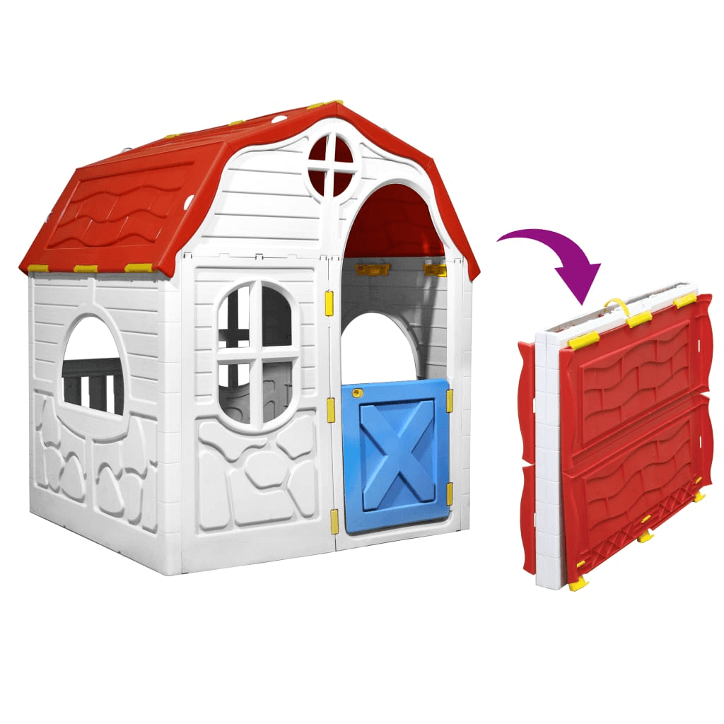 Kids Foldable Playhouse – Portable & Fun, Discover a durable playhouse with real door and windows for endless indoor and outdoor fun. Stimulate creativity in a vibrant setting.