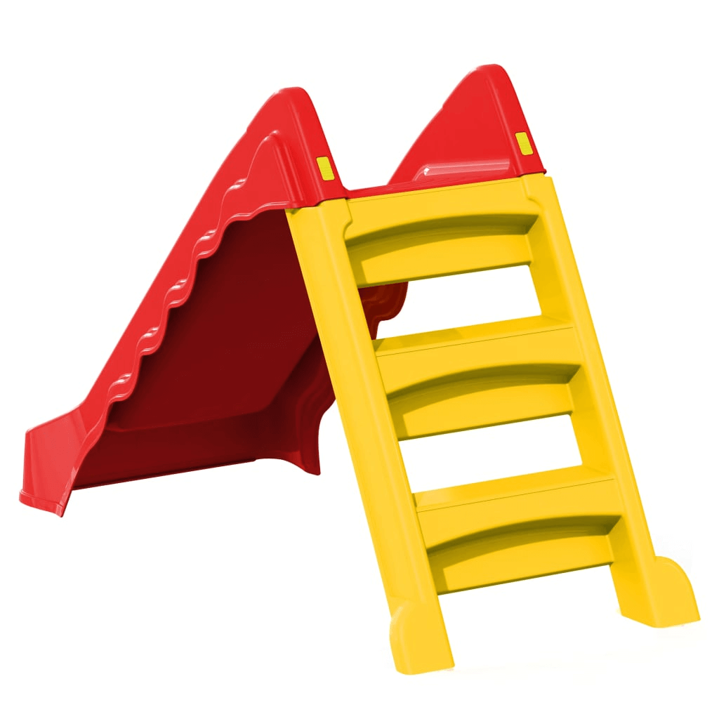 Kids Foldable Slide - Indoor & Outdoor Fun, Discover endless fun with our Kids Foldable Slide! Perfect for indoor & outdoor play, this durable red/yellow slide ensures safe, active enjoyment.