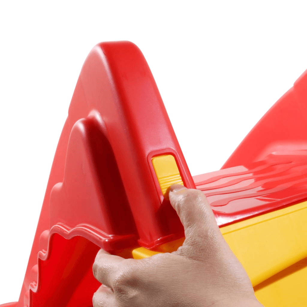 Kids Foldable Slide - Indoor & Outdoor Fun, Discover endless fun with our Kids Foldable Slide! Perfect for indoor & outdoor play, this durable red/yellow slide ensures safe, active enjoyment.