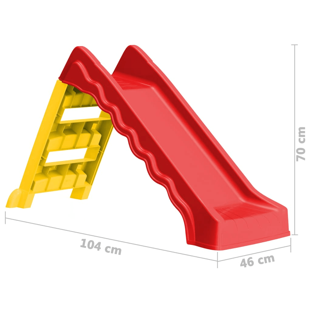 Kids Foldable Slide - Indoor & Outdoor Fun, Discover endless fun with our Kids Foldable Slide! Perfect for indoor & outdoor play, this durable red/yellow slide ensures safe, active enjoyment.