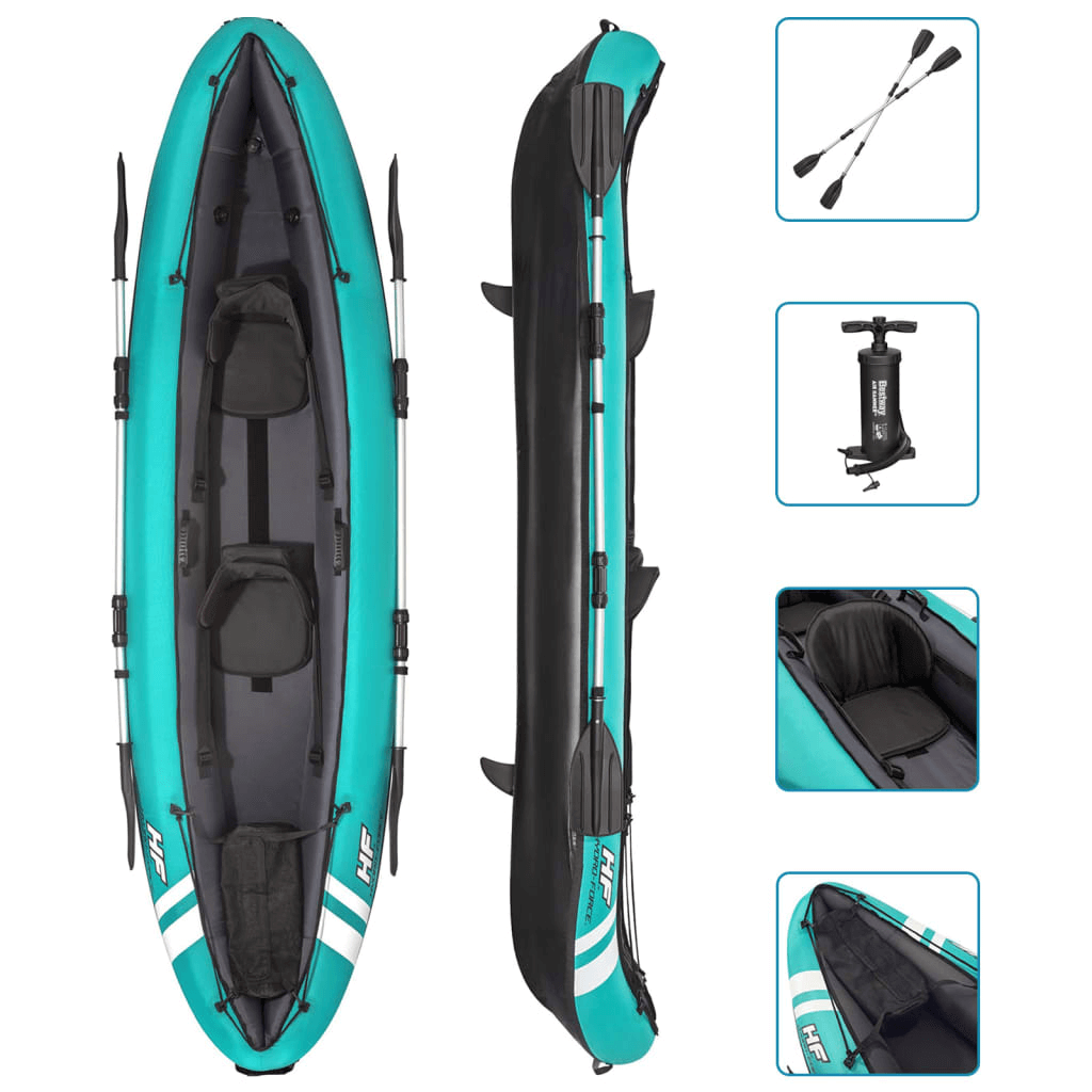 Durable Hydro-Force Ventura X2 Kayak - 330x86 cm, Experience thrilling adventures with the durable, stable, and high-performance Hydro-Force Ventura X2 Kayak by Bestway. Ideal for all explorers!