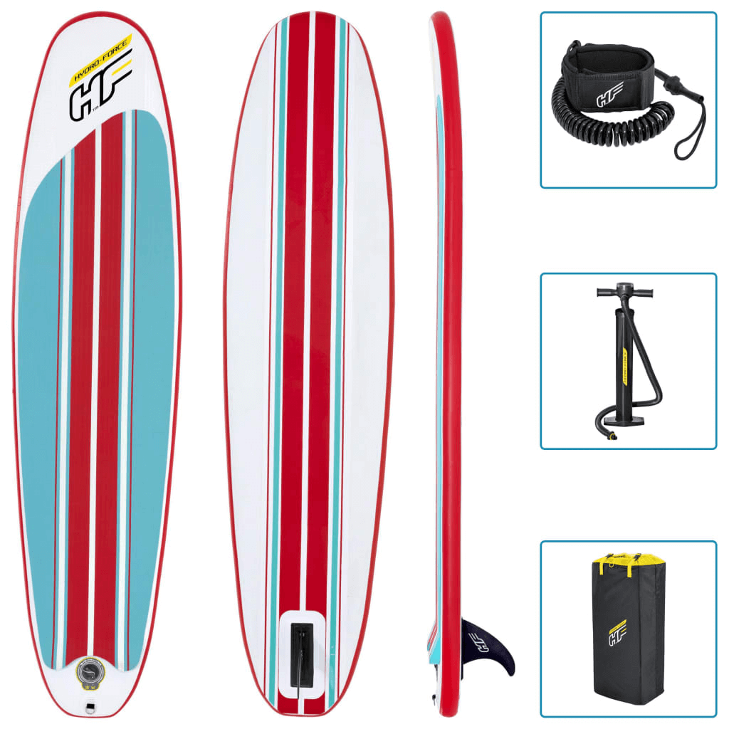 Durable Hydro-Force Compact Surf 8 Inflatable SUP, Enjoy adventure with the Hydro-Force Compact Surf 8 SUP. Durable Drop stitch, Portable, Safe. Perfect for all surfers. Easy to store & transport.