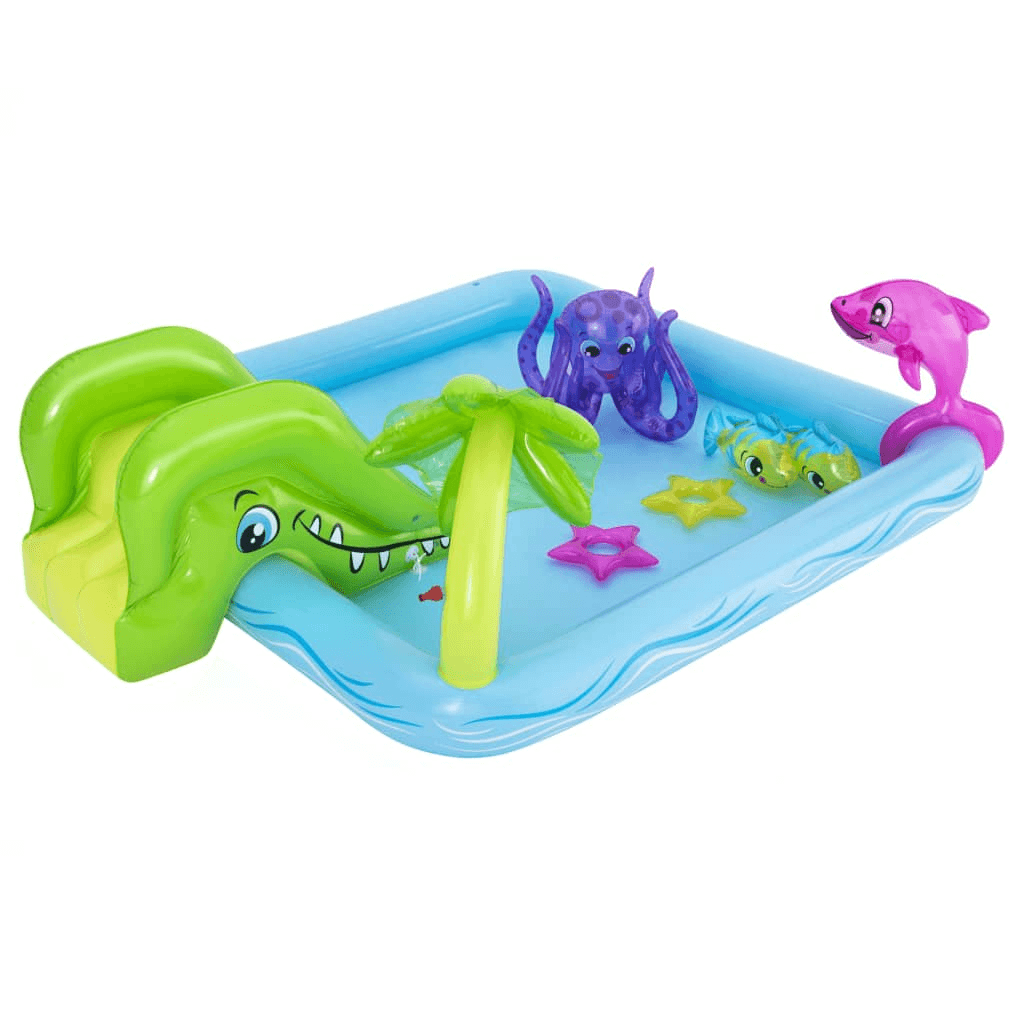 Fantastic Aquarium Play Centre - Water Fun for Kids, Discover the Fantastic Aquarium Play Centre with interactive inflatables, sprayers, and slide. Perfect for endless outdoor water fun and cooling summer days!