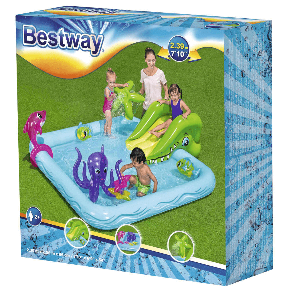 Fantastic Aquarium Play Centre - Water Fun for Kids, Discover the Fantastic Aquarium Play Centre with interactive inflatables, sprayers, and slide. Perfect for endless outdoor water fun and cooling summer days!