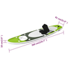 Inflatable Paddle Board Set - 360x81x10 cm, Green, Unforgettable watersport adventures with this inflatable stand up paddle board set. Perfect for beginners and pros, it offers comfort, stability, and durability