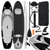 Inflatable Stand Up Paddle Board Set - Black, 330x76x10 cm, Perfect for beginners and recreational paddling. Experience stability and joy with our durable inflatable SUP board set. Ideal for all skill levels.