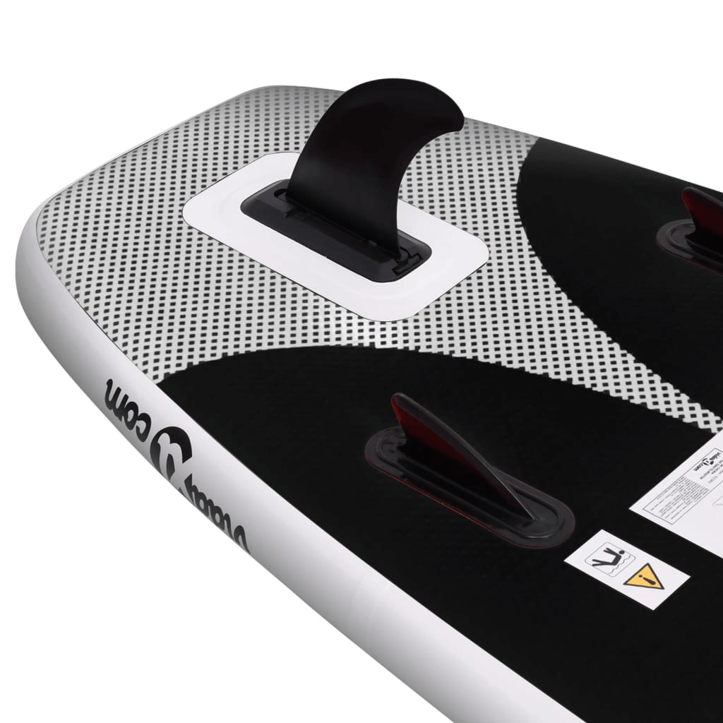 Inflatable SUP Board Set - Black - 300x76x10 cm, Discover the ultimate inflatable stand up paddle board set. Perfect for beginners and pros. Premium quality, sleek black design. Max load 90 kg.