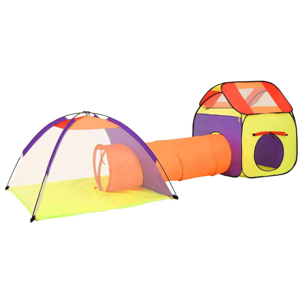 3-in-1 Kids Play Tent Set with 250 Balls - Multicolour, Bring joy to your child's playtime with our 3-in-1 Kids Play Tent Set in multicolour. Includes 250 balls, playhouse, tunnel, and tent for endless fun.