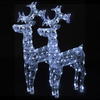 Stunning LED Reindeer Christmas Decorations - Set of 2, Illuminate your home or garden this Christmas with LED-lit, weather-resistant reindeer decorations. Durable acrylic ensures longevity. Perfect festive touch!