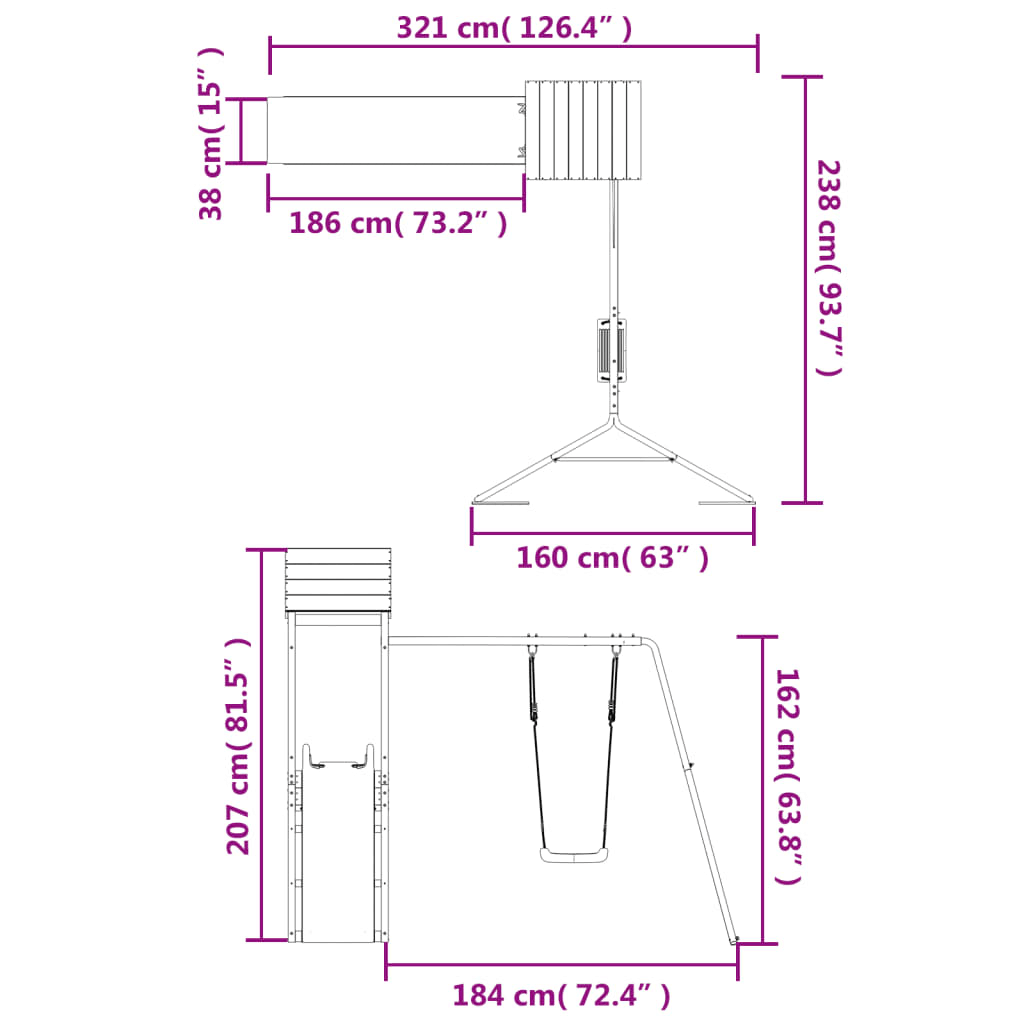 Durable Solid Wood Outdoor Playset for Kids, Transform your backyard with a vidaXL playset made from solid Douglas wood. Durable, fun, and perfect for creating lifelong memories.