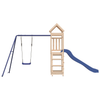 Outdoor Playset Solid Wood - Fun & Durable Kids Playhouse, Transform your backyard with our durable pine wood outdoor playset. Great for endless fun, safety, and durability for your children.