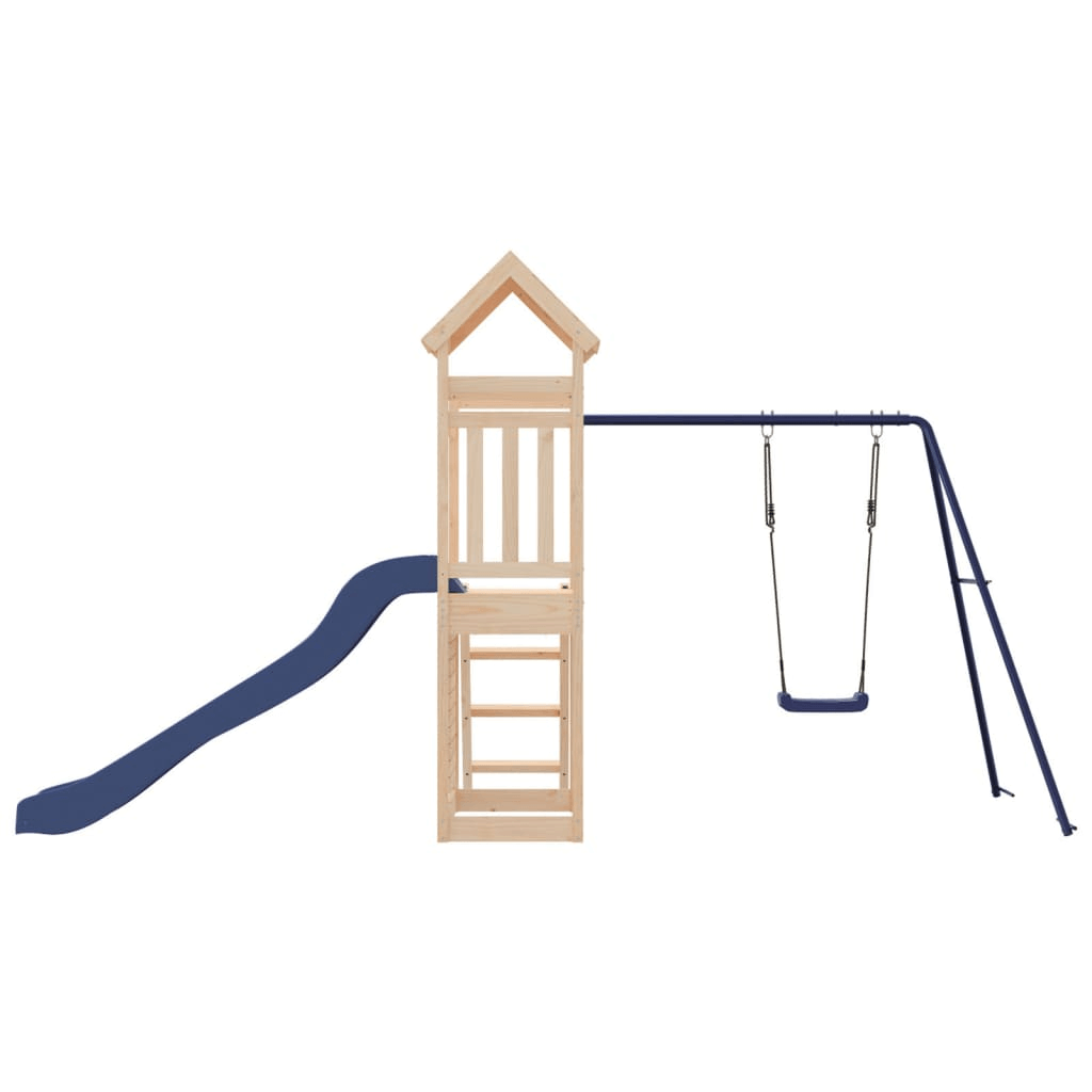 Outdoor Playset Solid Wood - Fun & Durable Kids Playhouse, Transform your backyard with our durable pine wood outdoor playset. Great for endless fun, safety, and durability for your children.