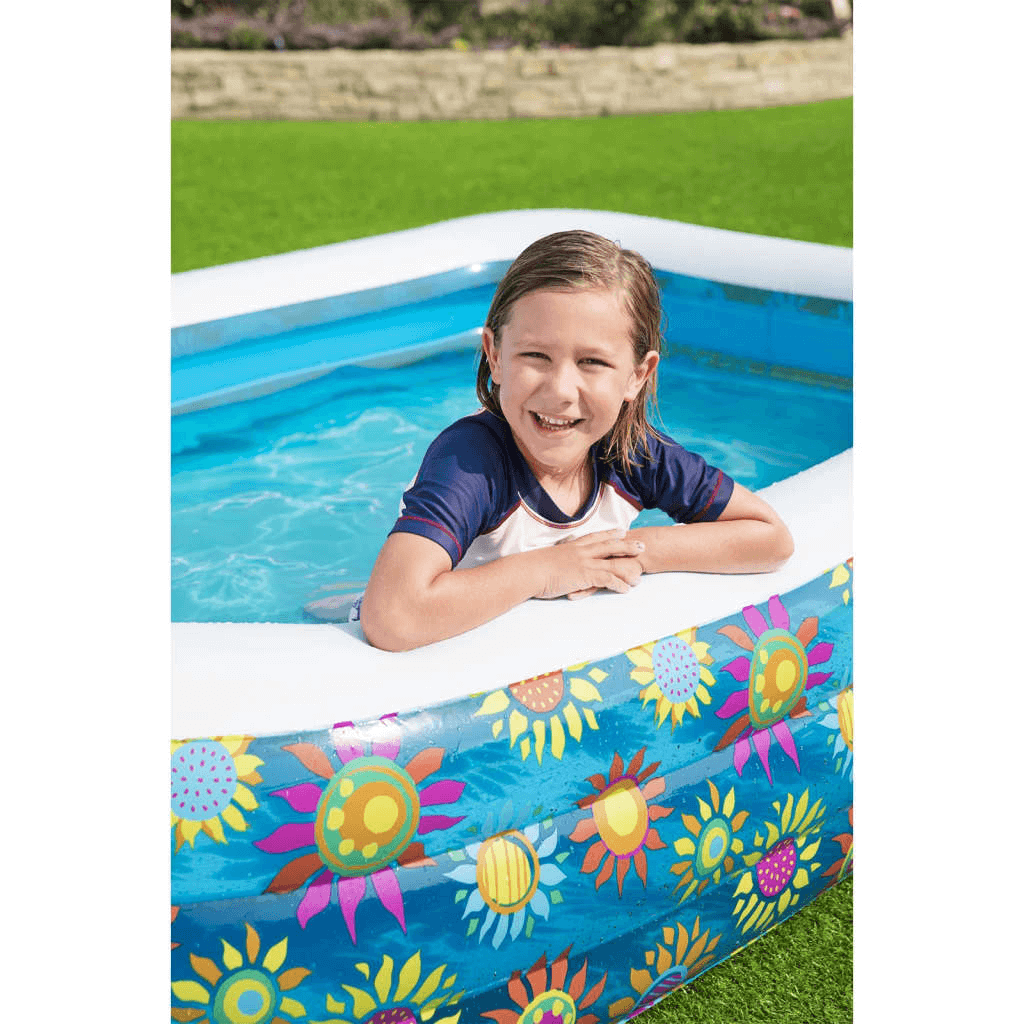 Blue Inflatable Kids Pool - Durable Outdoor Fun Explore outdoor fun with our Blue Inflatable Kids Pool. Easy setup, durable PVC material, perfect for family summer days. Ideal for kids' play.