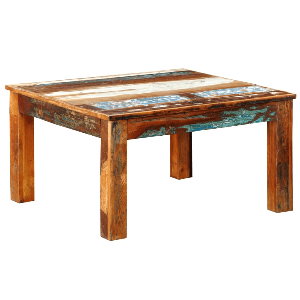 Unique Reclaimed Wood Coffee Table - Antique Style, Elevate your home with our handmade, antique-style reclaimed wood coffee table. Sustainable, unique design for a timeless appeal.