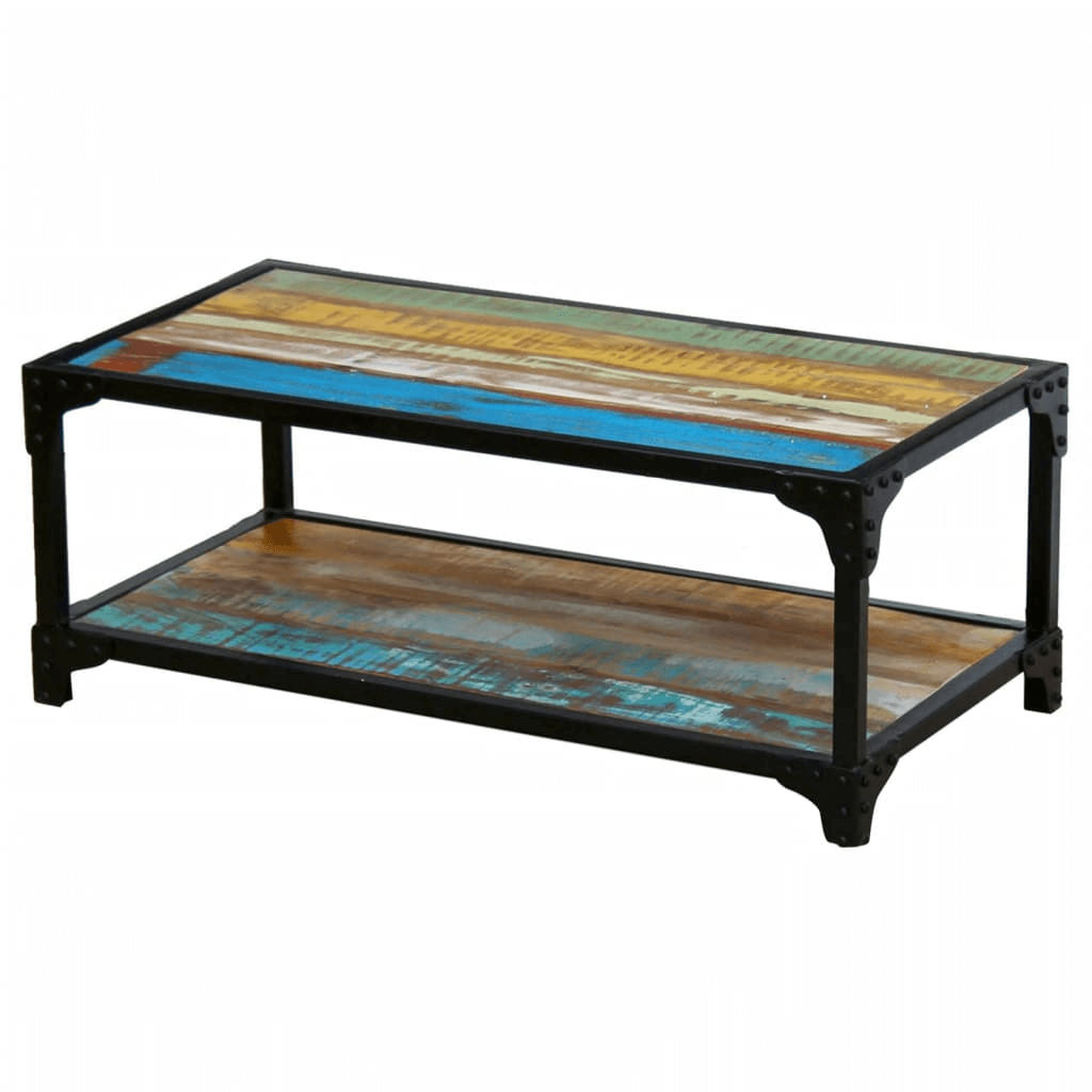 Eco-Friendly Vintage Reclaimed Wood Coffee Table, Elevate your living space with our sustainable, handmade Vintage-Style Coffee Table crafted from solid reclaimed wood. Perfect blend of charm & durability.