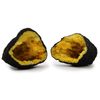 Stunning Black Rock Geodes - Yellow Crystals, Discover the mesmerizing beauty of Coloured Calcite Geodes with yellow crystals. Unique decorative pieces formed by nature and expertly coloured.