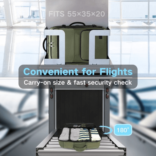 Kono 3-in-1 Multifunctional Travel Backpack - Green, Durable, waterproof, airline-approved backpack. Perfect for daily use and as carry-on luggage. Meets cabin allowance for most airlines.