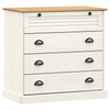 Chest of Drawers VIGO White 80x40x76 cm - Solid Wood Pine, Add Storage Space with Style If you are short on space but need more storage, the vidaXL Chest of Drawers VIGO is here to help!