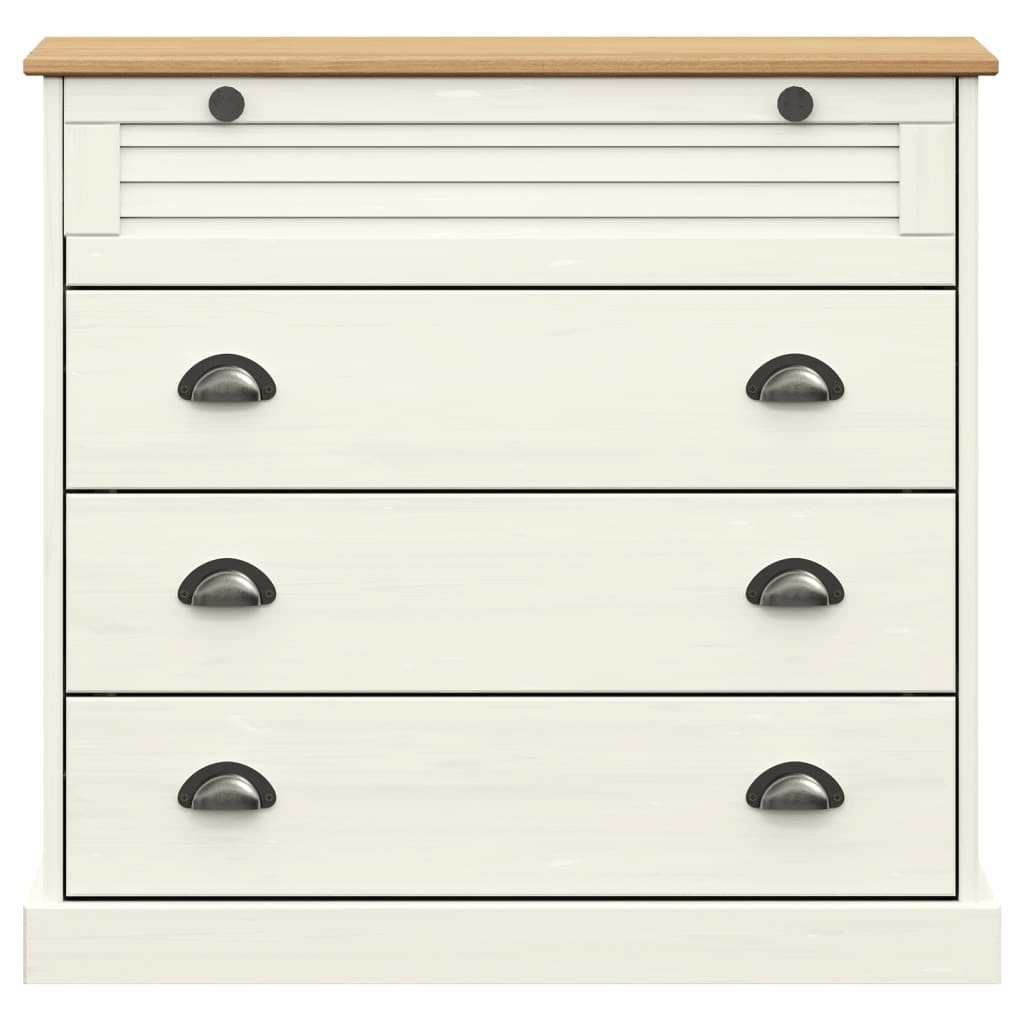 Chest of Drawers VIGO White 80x40x76 cm - Solid Wood Pine, Add Storage Space with Style If you are short on space but need more storage, the vidaXL Chest of Drawers VIGO is here to help!